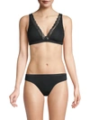 Hanro Sensation Soft Cup Stretch-cotton Bra In Black
