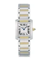 CARTIER Tank Francaise Small Stainless Steel & 18K Yellow Gold Bracelet Watch