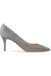 Gianvito Rossi Gianvito 70 Suede Pumps In Light Gray