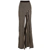 BALMAIN STRIPED WIDE-LEG FINE-KNIT TROUSERS