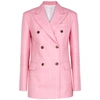 CALVIN KLEIN 205W39NYC Pink checked wool blazer