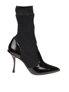 Dolce & Gabbana Lori Knitted Boots And Color Paint Black In Black