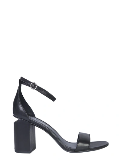 Alexander Wang Abby Ankle-strap Leather Sandals In Nero