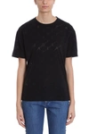 STELLA MCCARTNEY Stella McCartney Perforated Logo Black Cotton T-shirt,10784613