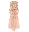 COSTARELLOS FLORAL-EMBROIDERED TULLE GOWN,P00353810