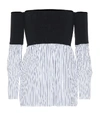 VICTORIA VICTORIA BECKHAM OFF-THE-SHOULDER COTTON-BLEND TOP,P00362443