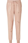 TOM FORD PANELED LEATHER TRACK trousers