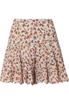 CHLOÉ SCALLOPED FLORAL-PRINT GEORGETTE SHORTS