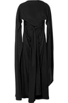 JW ANDERSON DRAPED CAPE-EFFECT CREPE DE CHINE MAXI DRESS