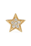 ANDREA FOHRMAN MINI STAR 14-KARAT GOLD DIAMOND EARRING