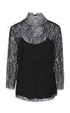 ADAM LIPPES CREPE OVERLAY LACE CHANTILLY TOP,R18121CY