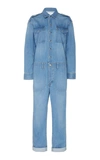 CURRENT ELLIOTT CREW COVERALL STRAIGHT LEG DENIM JUMPSUIT,19-2-005670-OP00683