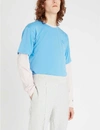 ACNE STUDIOS Nash 标识贴布平纹针织棉 T 恤