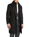 Corneliani Men's Id Wool Top Coat, Gray In Gray