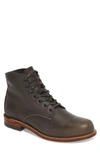 Wolverine '1000 Mile' Plain Toe Boot In Charcoal