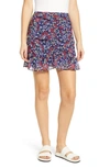 THE FIFTH LABEL RUCHED FLORAL PRINT MINISKIRT,40181104-1