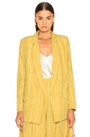 ATOIR ATOIR ALWAYS ASCENDING BLAZER IN GOLDEN OLIVE & WHITE STRIPE,AFTR-WO1