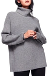 Free People Softly Structured Tunic Sweater In Dark Grey