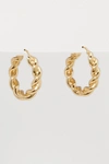 JW ANDERSON Twisted hoop earrings,JY00819A GOLD