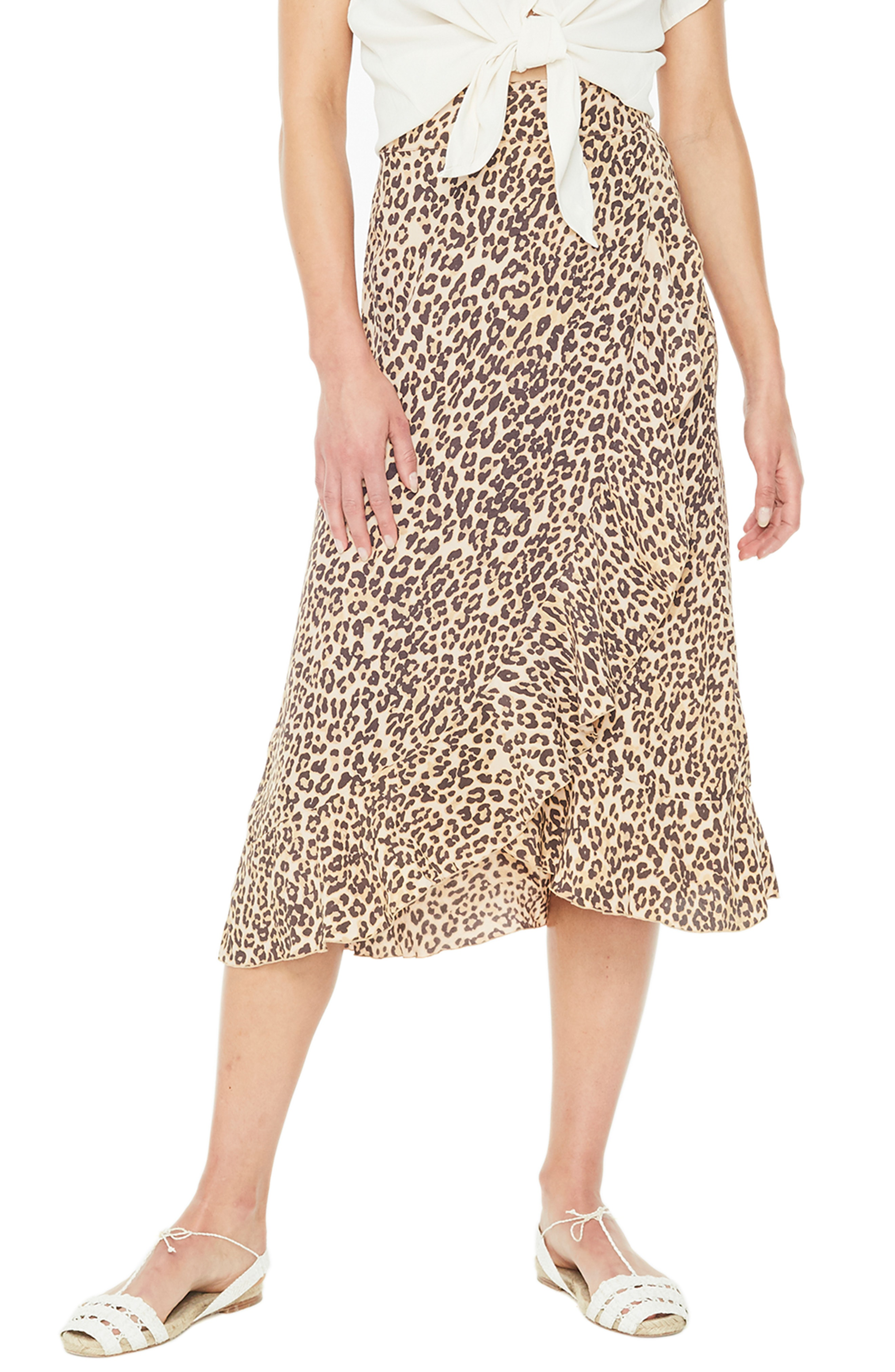 mila animal print wrap dress