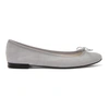 REPETTO REPETTO GREY SUEDE CENDRILLON BALLERINA FLATS