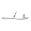 Giuseppe Zanotti Nuvorock Crystal-embellished Metallic Leather Sandals In Argento