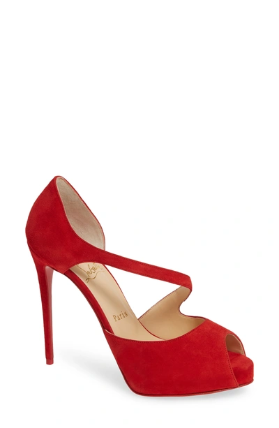 Christian Louboutin Catchy Two Peep Toe Pump In Loubi