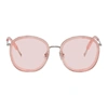 GENTLE MONSTER GENTLE MONSTER PINK AND SILVER OLLIE SUNGLASSES