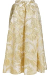 DELPOZO METALLIC JACQUARD MIDI SKIRT,3074457345619580167