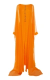 OSCAR DE LA RENTA BUTTON FRONT CAFTAN WITH FRONT SLIT,719884