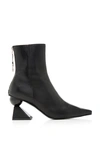 Yuul Yie 70mm Amoeba Leather Ankle Boots In Black