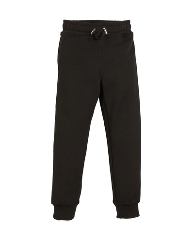 Balmain Kids' Logo-sides Cotton Sweatpants In Black