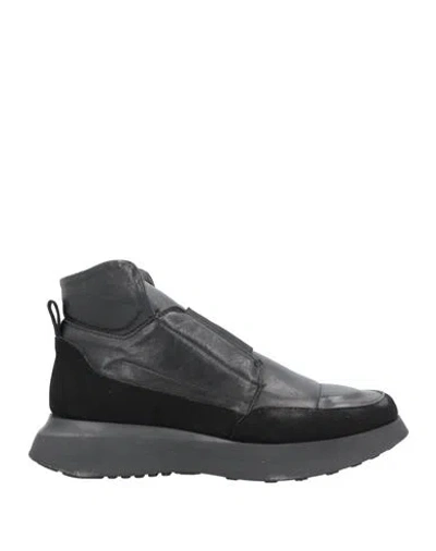 1725.a Woman Ankle Boots Black Size 11 Soft Leather