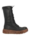 1725.a Woman Ankle Boots Black Size 11 Soft Leather In Black