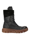 1725.a Woman Ankle Boots Black Size 7 Soft Leather In Black