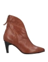 1725.a Woman Ankle Boots Brown Size 11 Soft Leather In Brown