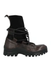 1725.a Woman Ankle Boots Dark Brown Size 11 Soft Leather