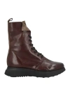 1725.a Woman Ankle Boots Dark Brown Size 11 Soft Leather In Brown