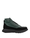 1725.a Woman Ankle Boots Deep Jade Size 10 Soft Leather In Green