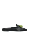 1725.a Woman Mules & Clogs Black Size 7 Leather