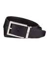 Montblanc Mens Black Rectangular Buckle Leather Belt In Black