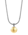 JOHN HARDY DOT HAMMERED GOLD & SILVER PENDANT NECKLACE,PROD210340130