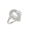 ADRIANA ORSINI Pear-Cut Cubic Zirconia Halo Ring