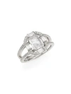 ADRIANA ORSINI Framed Radiant-Cut Cubic Zirconia Ring