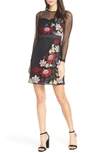 FOXIEDOX LANA EMBROIDERED MESH COCKTAIL DRESS,RE1460DR