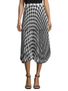 DELFI COLLECTIVE Reese Pleated Plaid Skirt