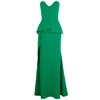 ROLAND MOURET Bond emerald wool crepe gown