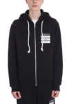 MAISON MARGIELA BLACK COTTON HOODIE,10786153