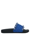 PINKO PINKO WOMAN SANDALS BRIGHT BLUE SIZE 6 TEXTILE FIBERS,11584264SR 7