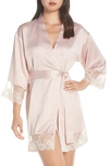 FLORA NIKROOZ ROSA SATIN ROBE,Q80642